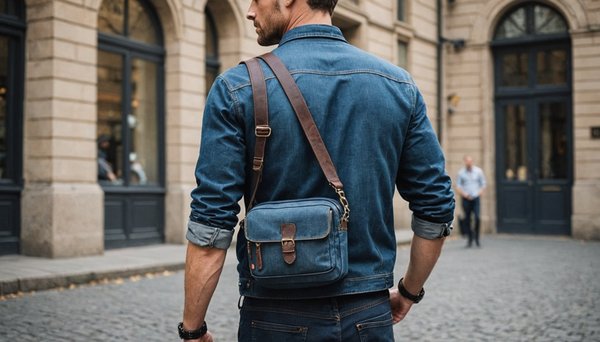 Sac bandoulière en jean homme : alliez style et praticité